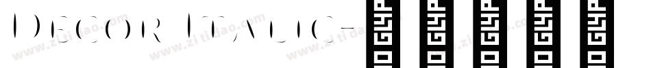 Decor Italic字体转换